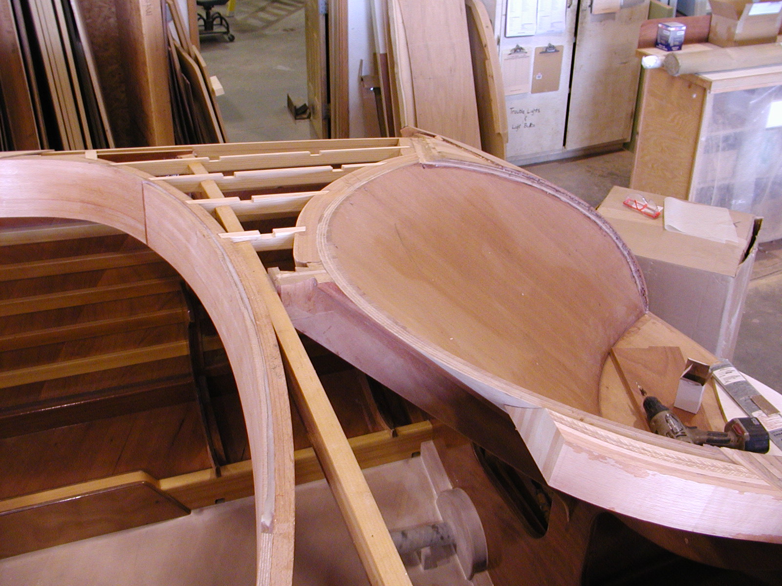 Shaping transom of Susan C